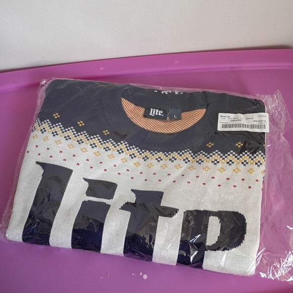 Miller Lite Ugly Christmas Sweater - Picture 1 of 4